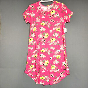 Bobbie Brooks Dress Womens Small Floral Short Sleeve Stretch Midi Casual New